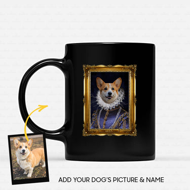 Personalized Dog Gift Idea - Royal Dog's Portrait 28 For Dog Lovers - Black Mug